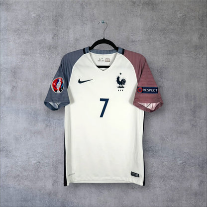 Maillot authentique Équipe de France 2016-2017 Extérieur tricolore Nike vue de face