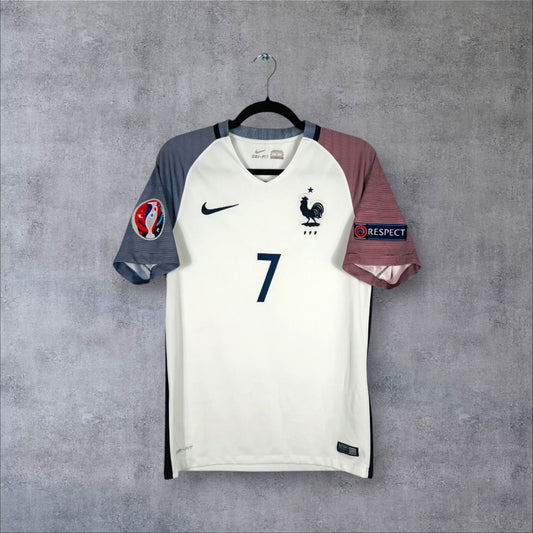 Maillot authentique Équipe de France 2016-2017 Extérieur tricolore Nike vue de face