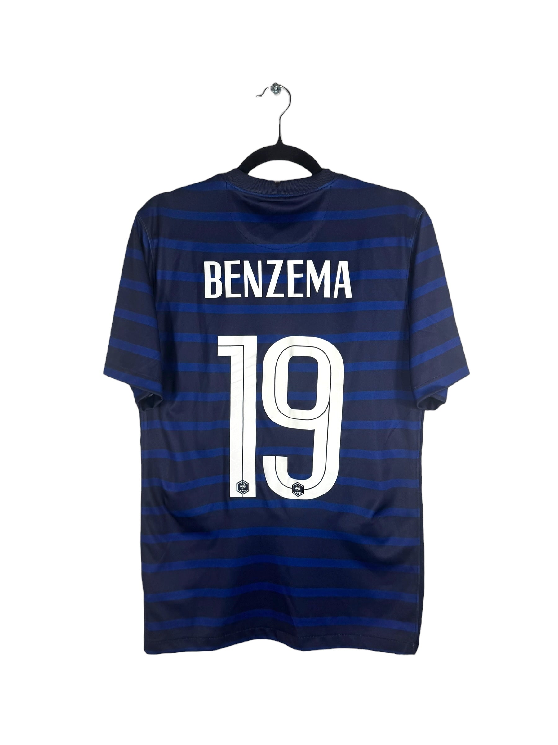 Maillot France 2020-2021 domicile Nike Benzema 9 bleu taille S vue arrière