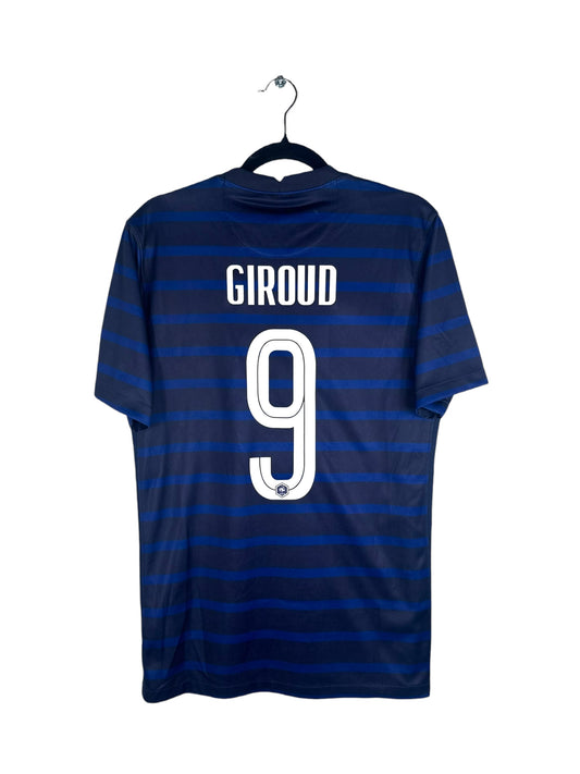 Maillot France 2020-2021 domicile Giroud numéro 9 vue arrière flocage