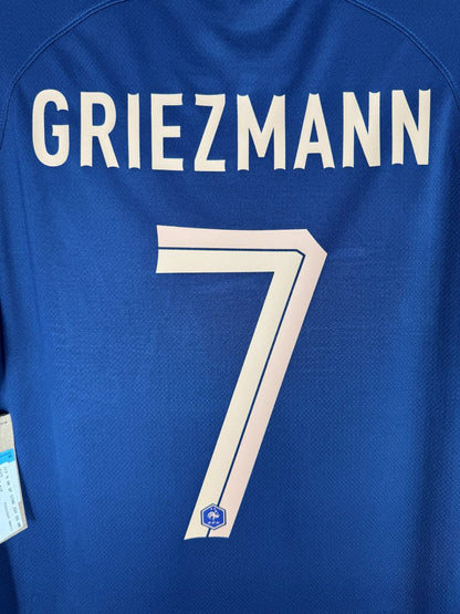 Détail flocage Griezmann N°7 maillot France 2022