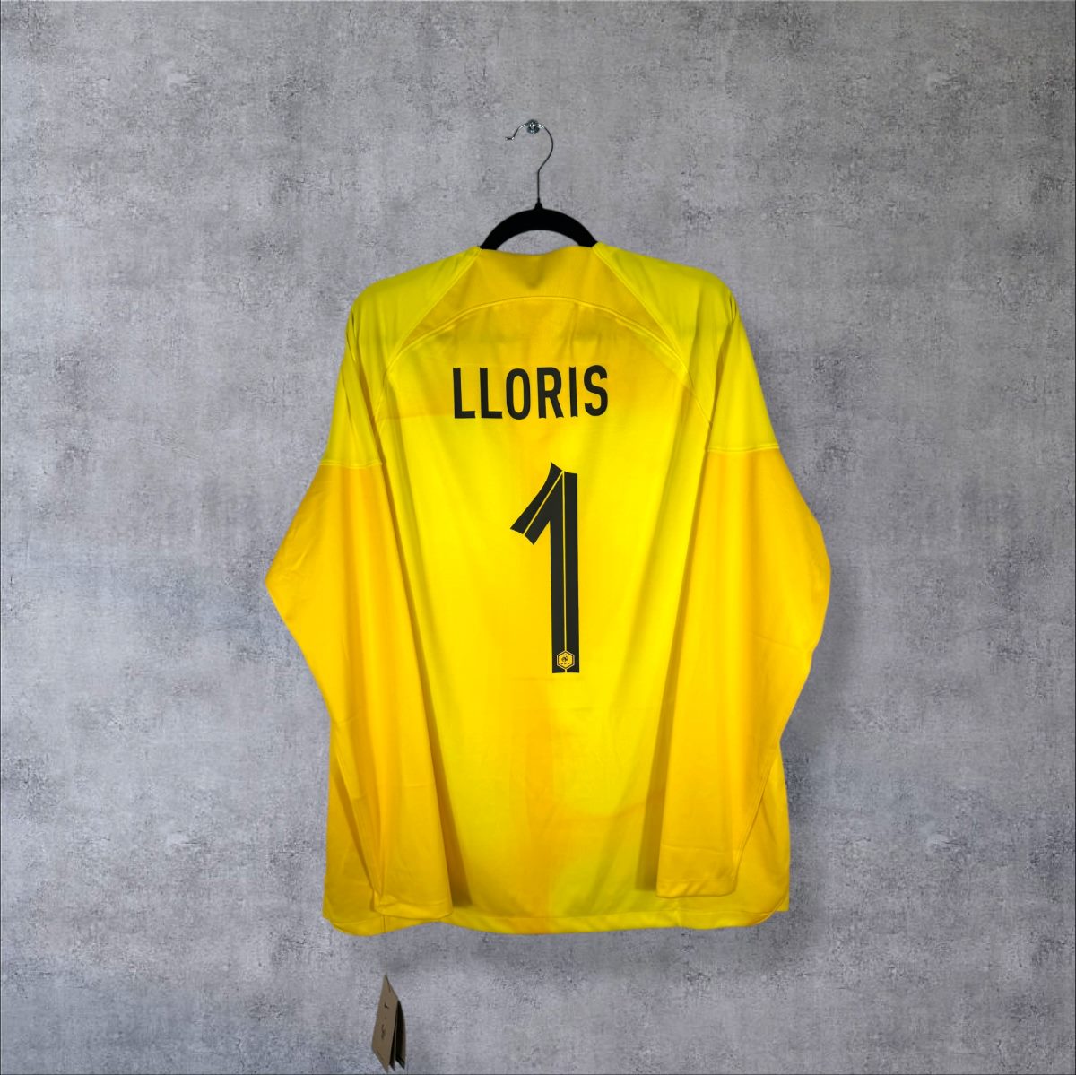 Dos du maillot gardien France 2022 XL neuf avec flocage Lloris numéro 1 et étiquette