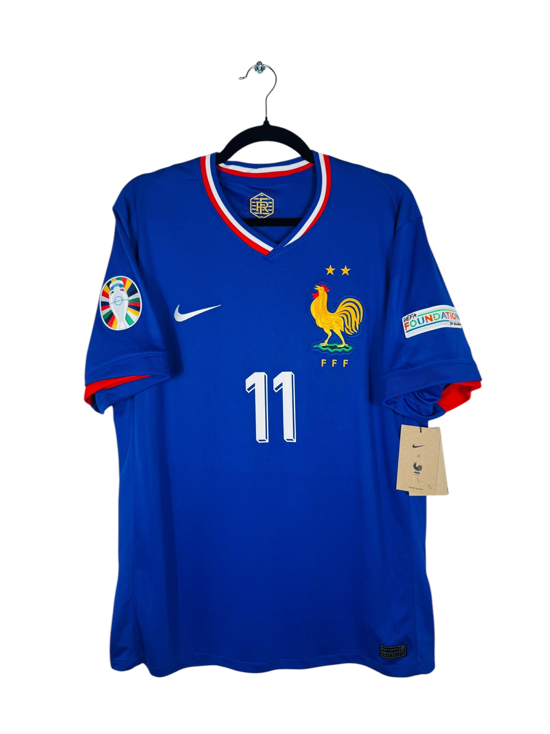 Maillot France 2024 Domicile Dembélé N°11 - Vue avant