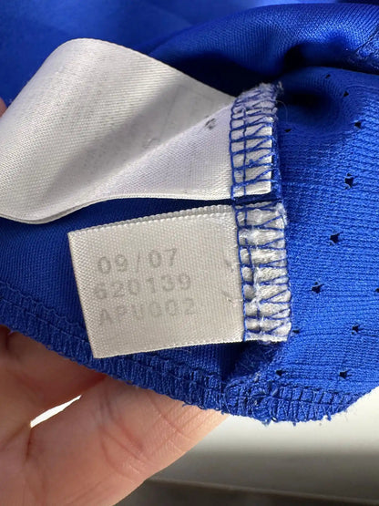 Étiquette intérieure d'authenticité avec code Adidas 620139 prouvant l'originalité du maillot équipe de France home Euro 2008
