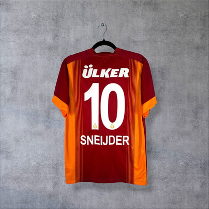 Dos du maillot Galatasaray 2014-2015 domicile avec le flocage Sneijder N°10 et le sponsor Ülker