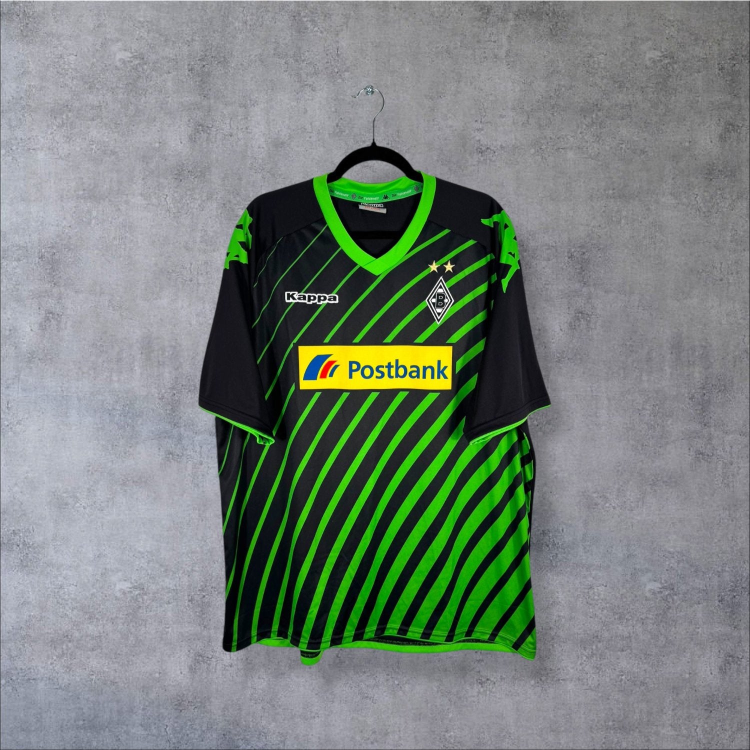 Maillot authentique Borussia Mönchengladbach 2013-2014 Third Kappa noir vue de face