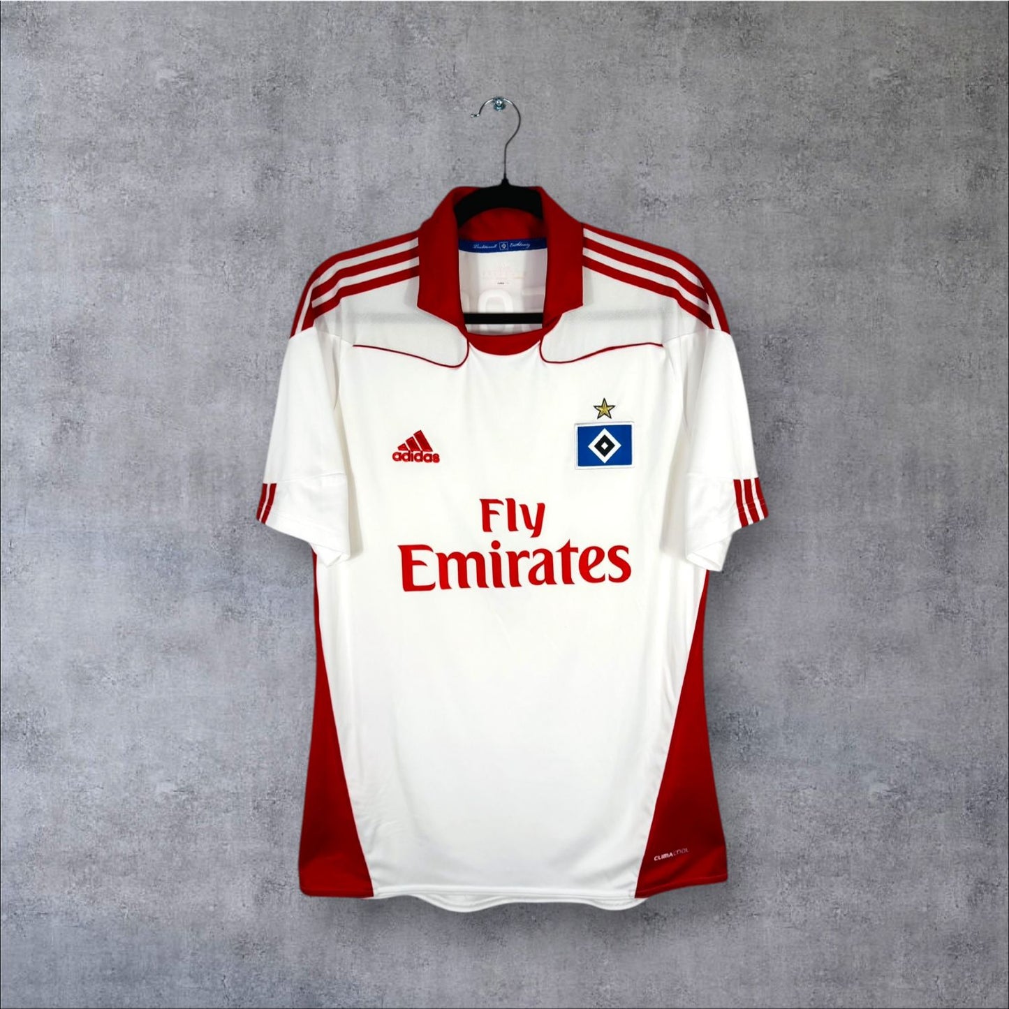 Maillot authentique Hambourg SV 2010-2011 Domicile Adidas vue de face