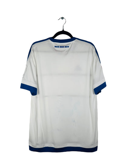 Maillot Hamburger SV 2015-2016 Domicile Adidas - Vue arrière, taille L, couleur blanc, signé.