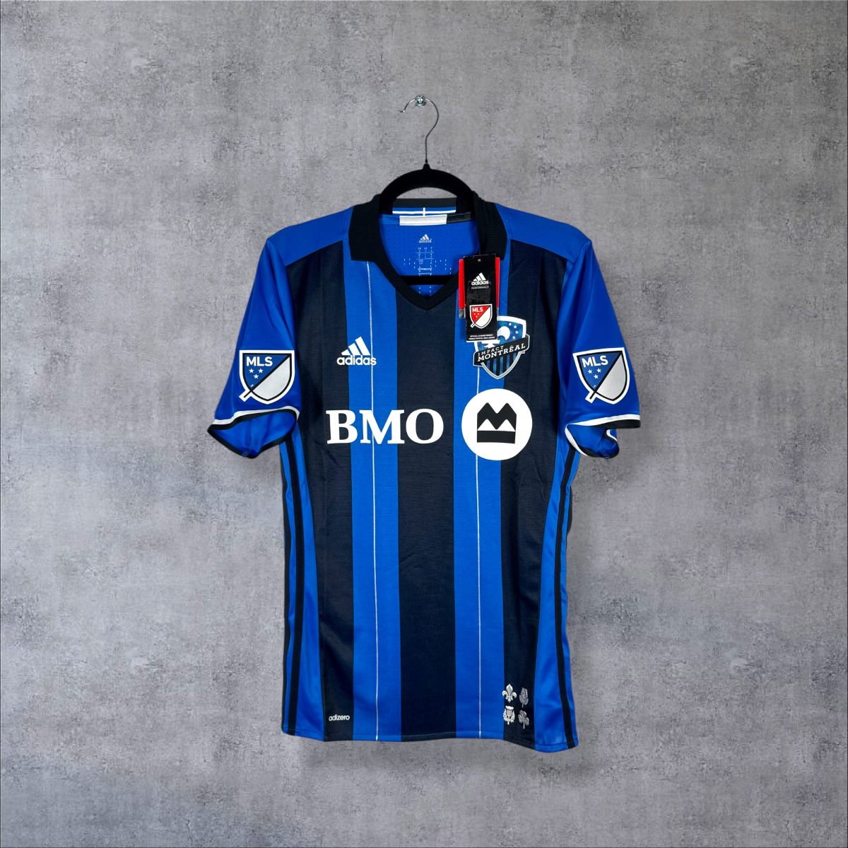 Maillot Impact Montréal 2015-2016 domicile vue face sponsor BMO