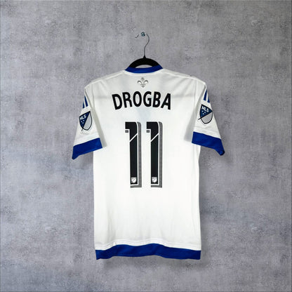 Dos du maillot Impact Montréal extérieur blanc avec flocage Drogba N°11 et patchs MLS