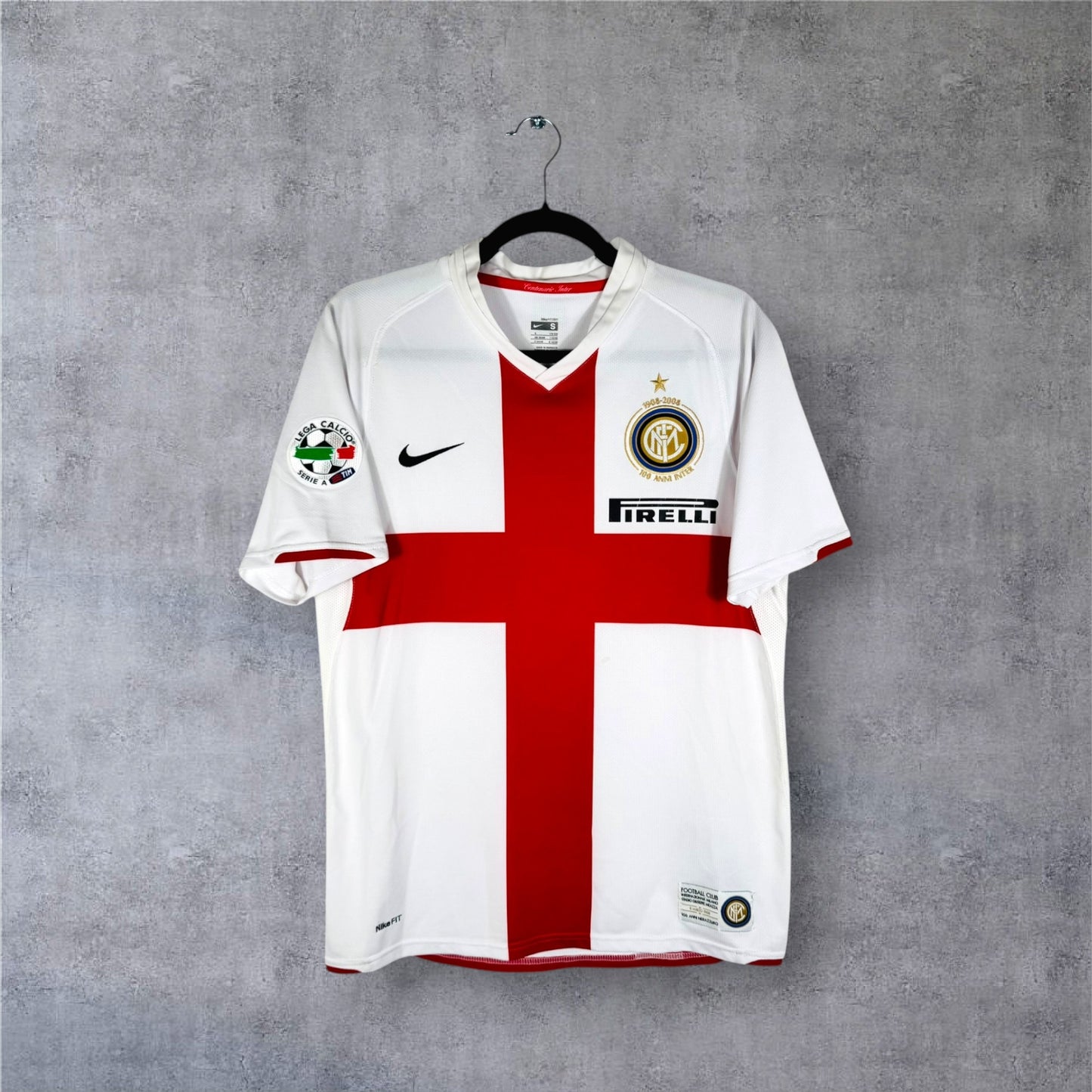 Maillot authentique Inter Milan 2007-2008 Extérieur Centenaire Nike vue de face