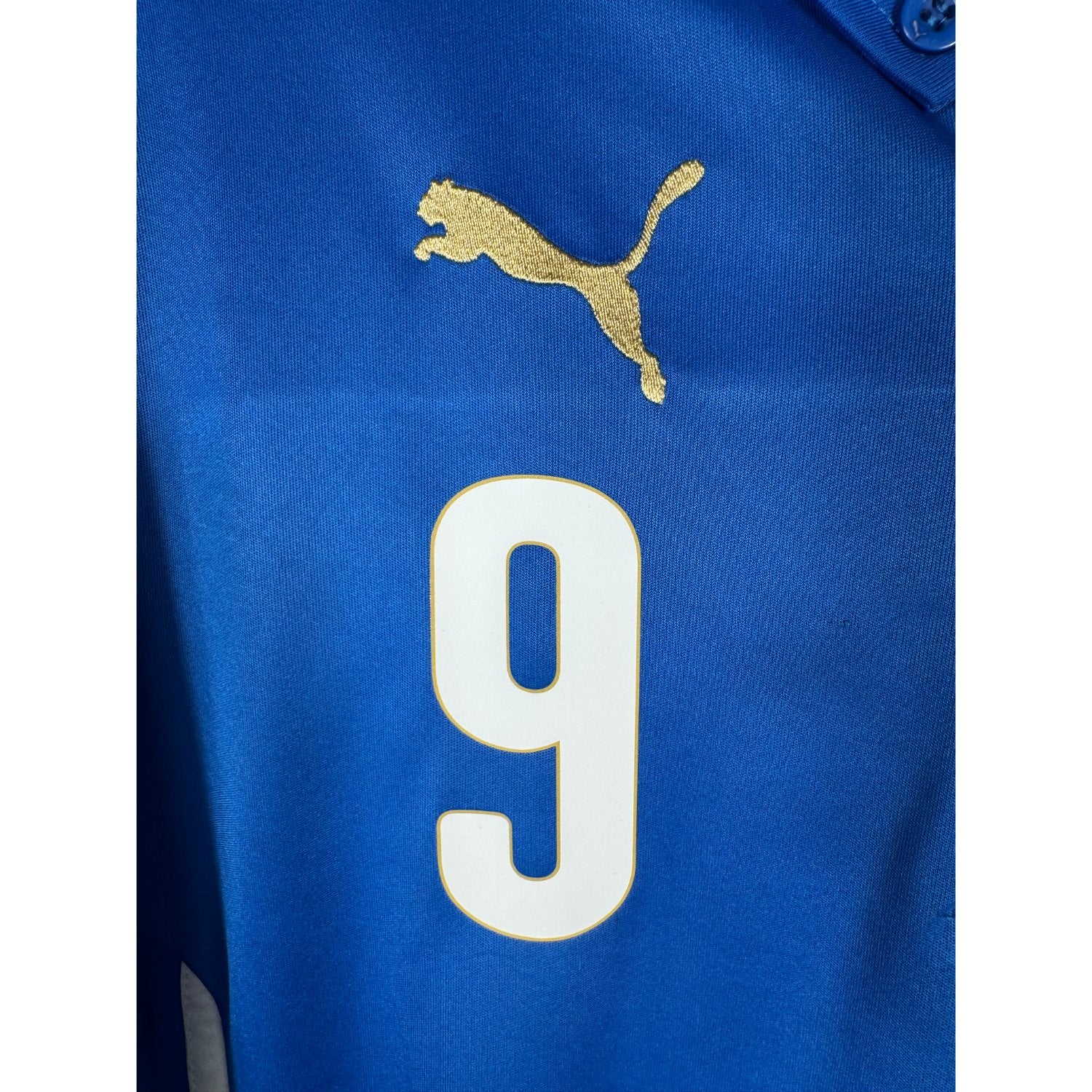 Détail de l'écusson de l'Italie et du logo Puma