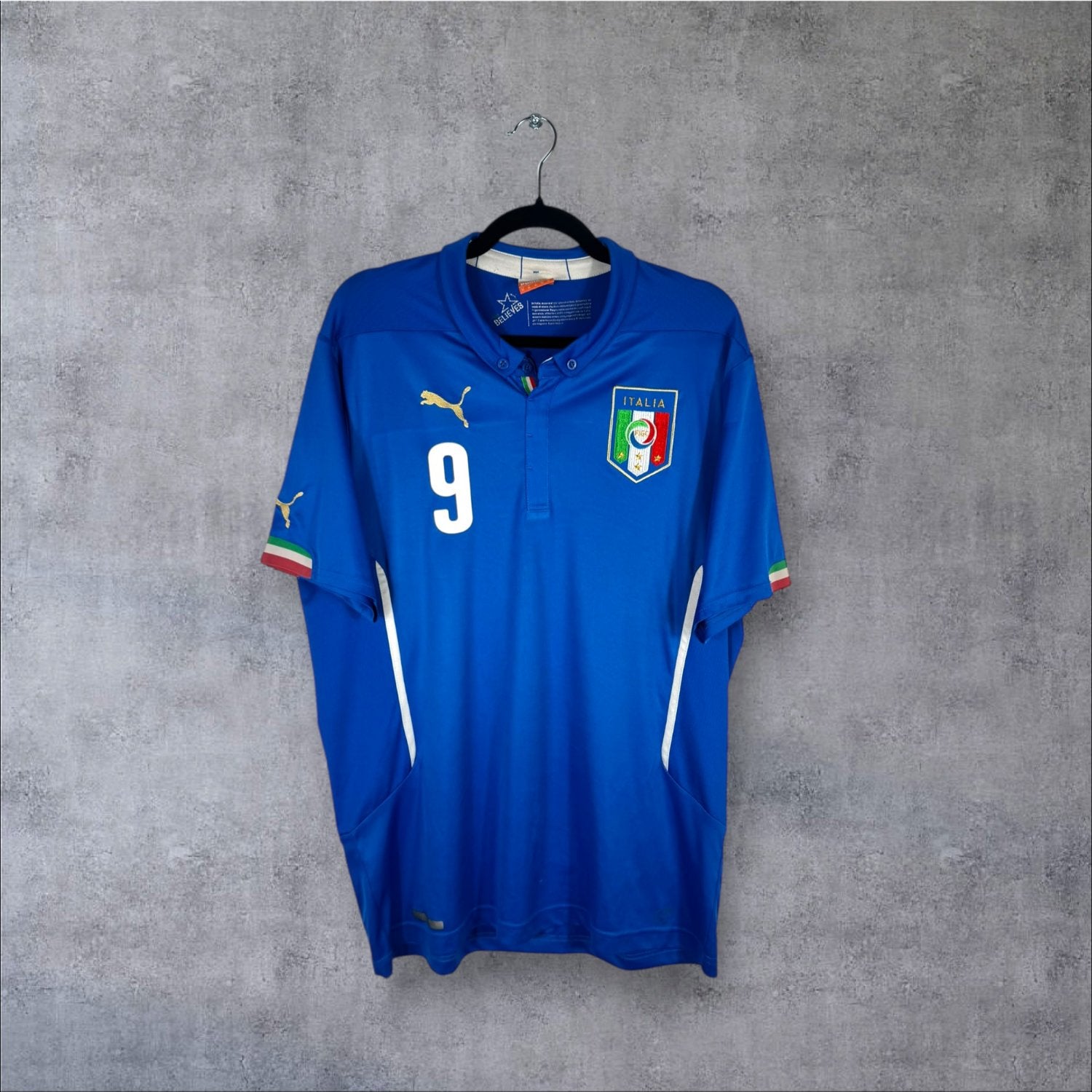 Maillot authentique Équipe d'Italie 2014-2015 Domicile Puma vue de face