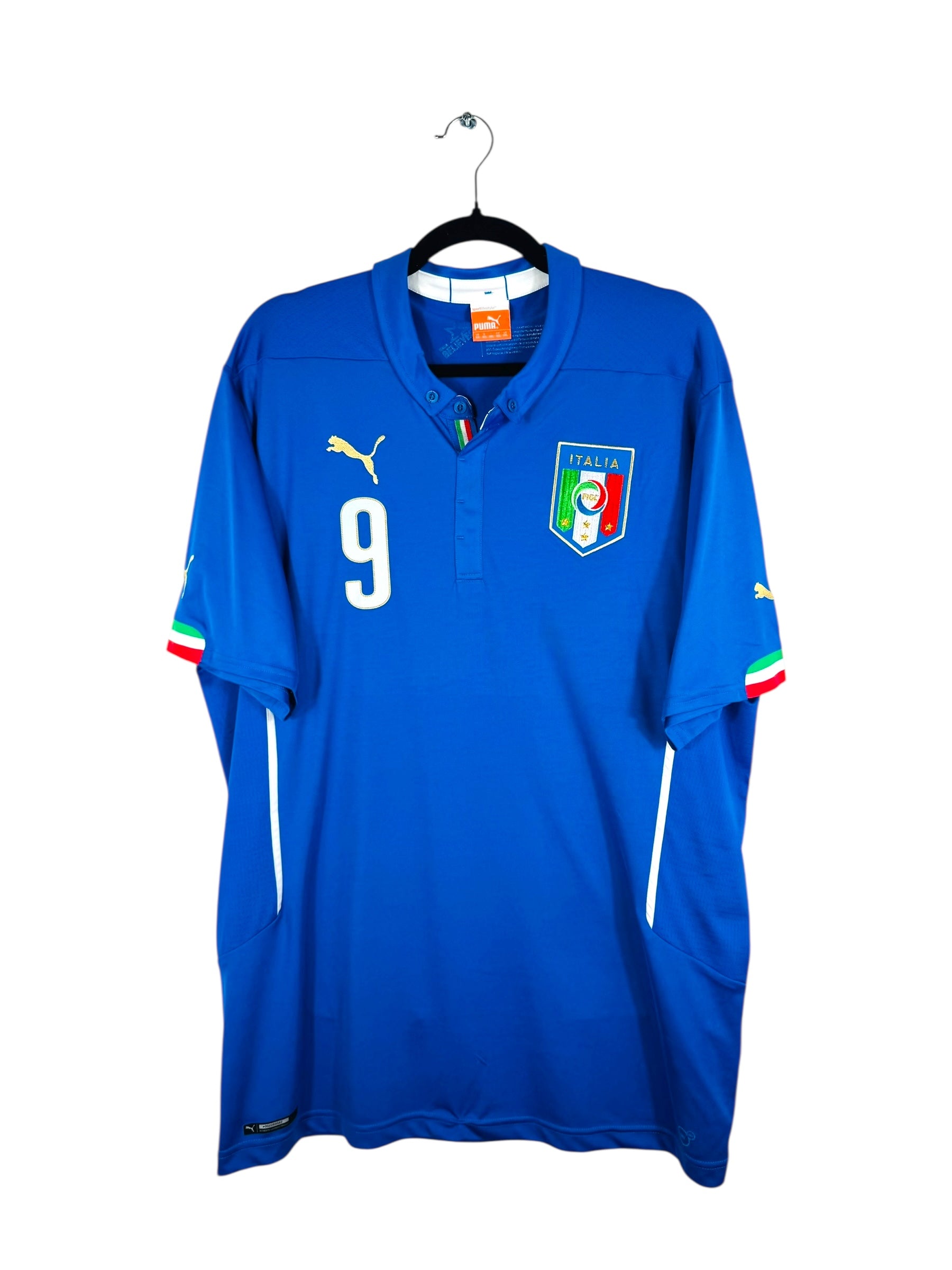 Maillot Italie 2014-2015 Domicile - Balotelli N°9 - Vue avant