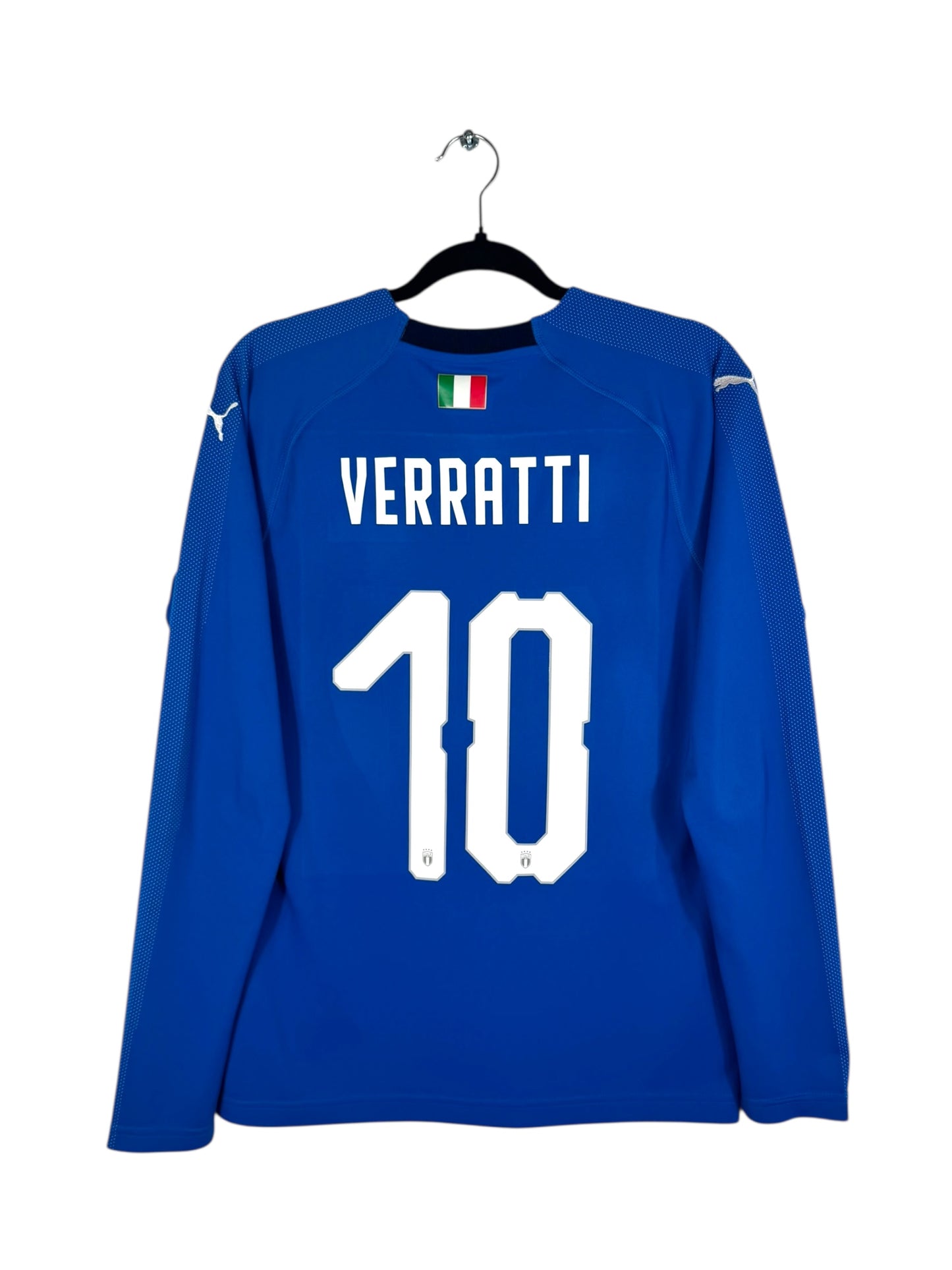 Maillot Italie 2017-2018 Domicile Manches Longues Puma Verratti 10 taille S