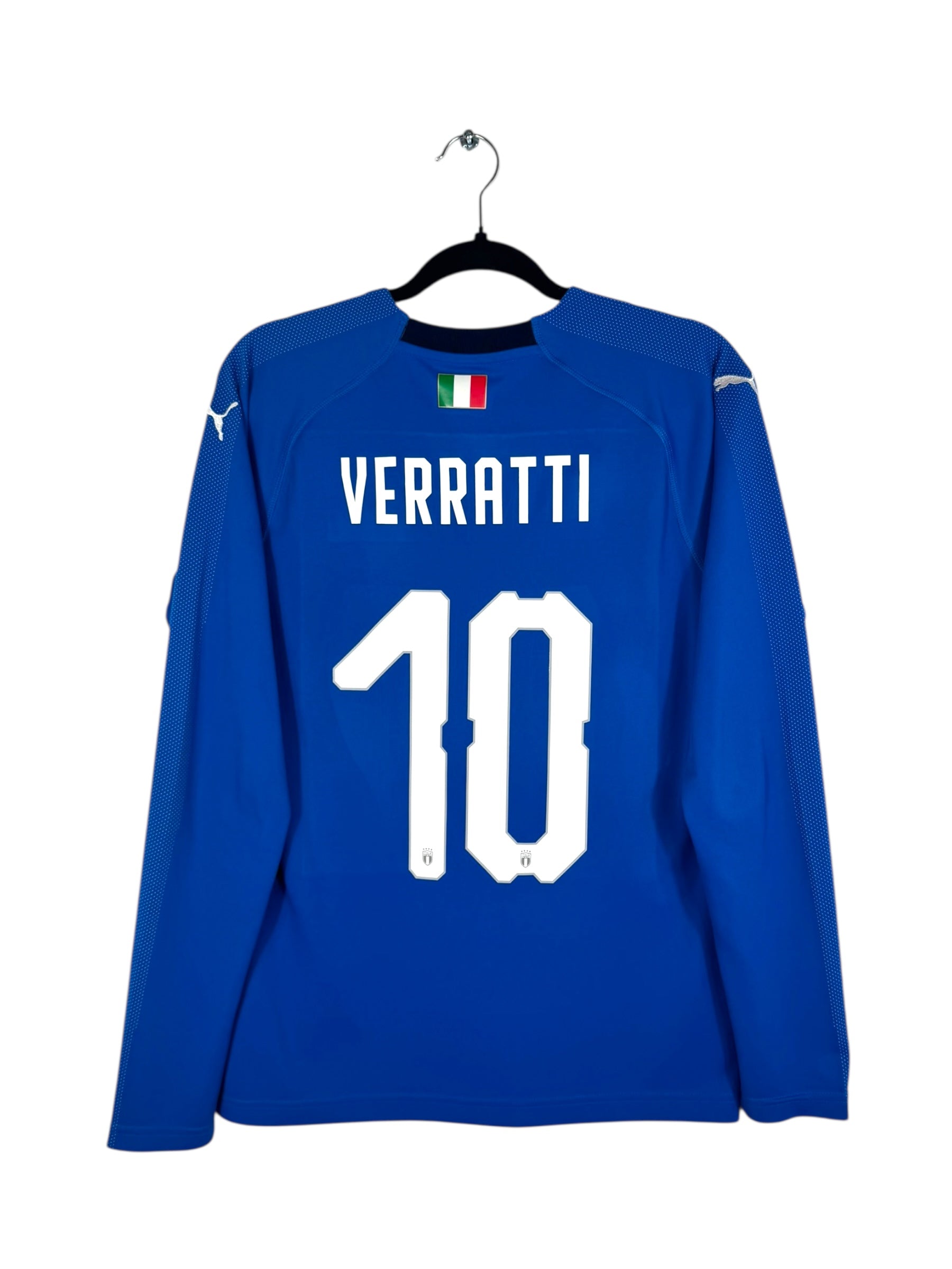 Maillot Italie 2017-2018 Domicile Manches Longues Puma Verratti 10 taille S