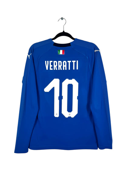 Maillot Italie 2017-2018 Domicile Manches Longues Puma Verratti 10 taille S