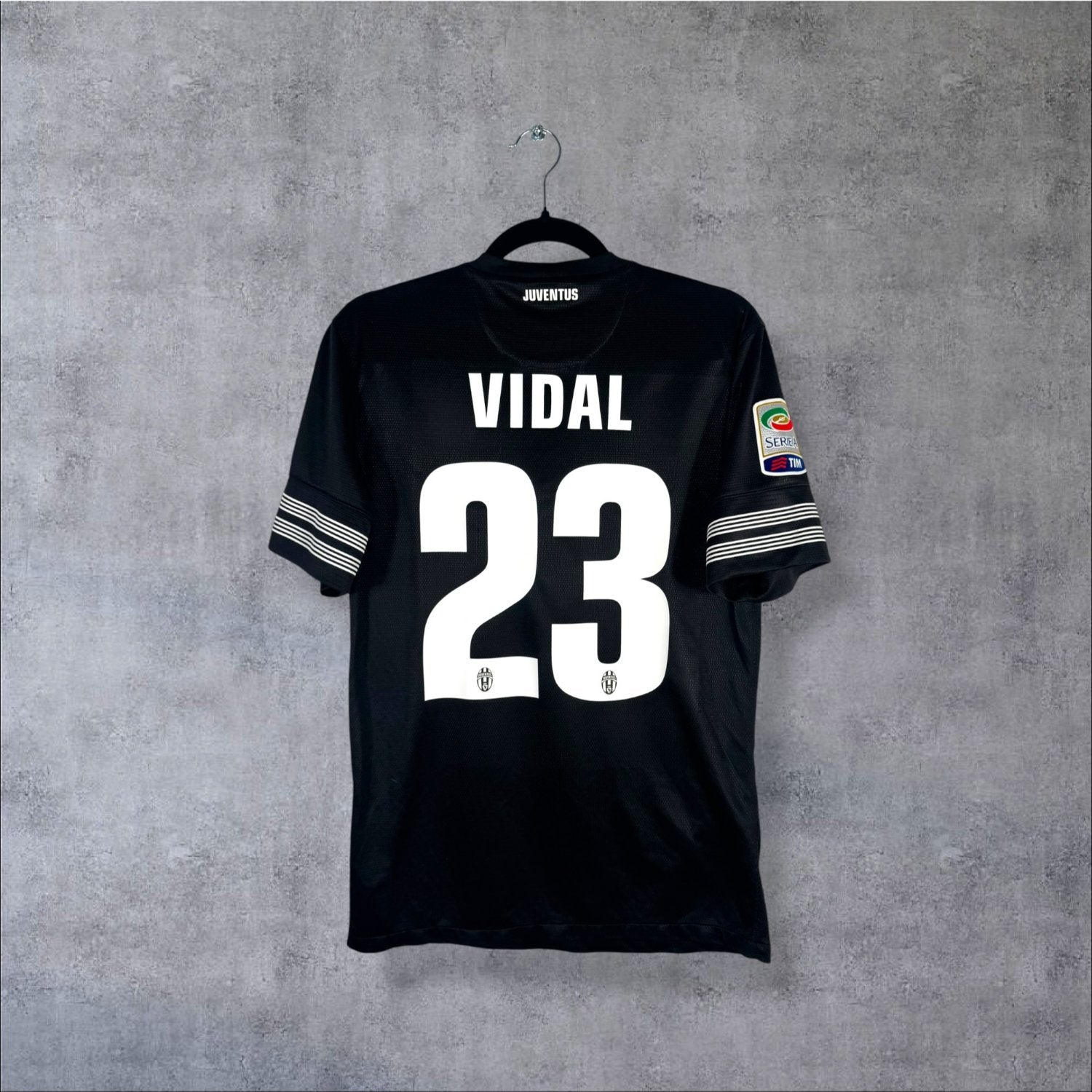 Flocage Vidal numéro 23 sur maillot Juventus 2012-2013 Extérieur