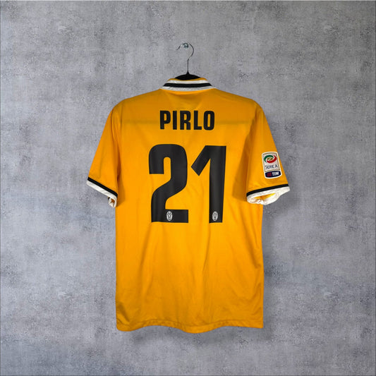 Flocage Pirlo numéro 21 sur maillot Juventus 2013-2014 Extérieur jaune