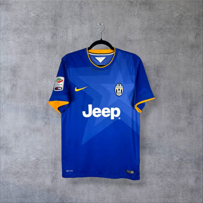 Face du maillot Juventus 2014-2015 extérieur Nike, sponsor Jeep et patch Serie A TIM
