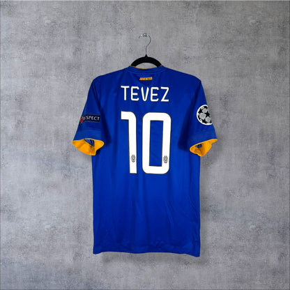 Flocage Tevez numéro 10 sur maillot Juventus 2014-2015 Extérieur bleu