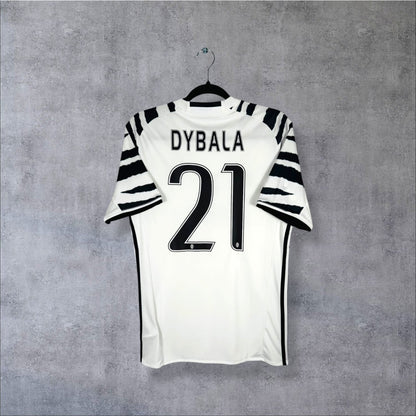 Flocage Dybala numéro 21 sur maillot Juventus 2016-2017 Third zébré