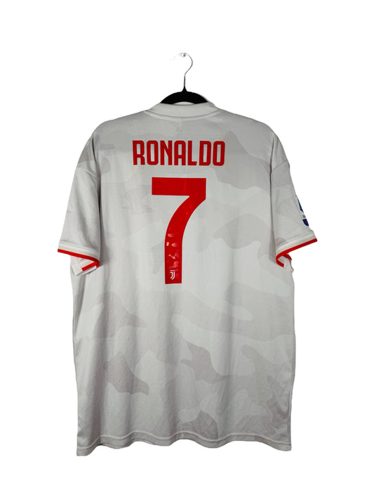 Maillot Juventus FC 2019-2020 Extérieur Adidas - Vue arrière avec flocage Ronaldo N°7, taille XL.