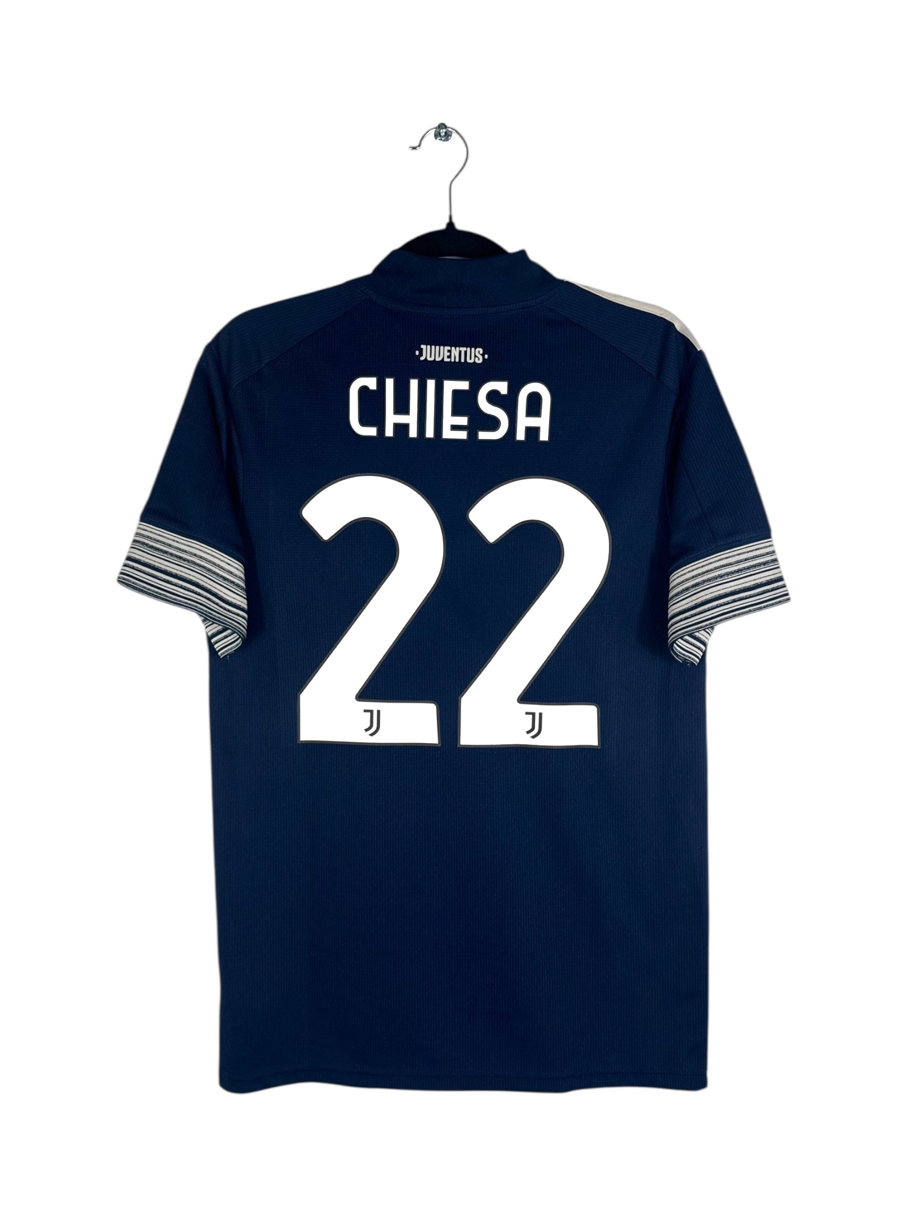 Maillot Juventus 2020‑2021 extérieur Federico Chiesa numéro 22 vue arrière flocage