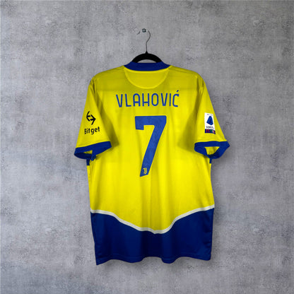 Flocage Vlahovic numéro 7 sur maillot Juventus 2021-2022 Third