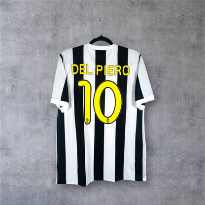 Flocage officiel jaune DEL PIERO numéro 10 au dos du maillot Juventus.