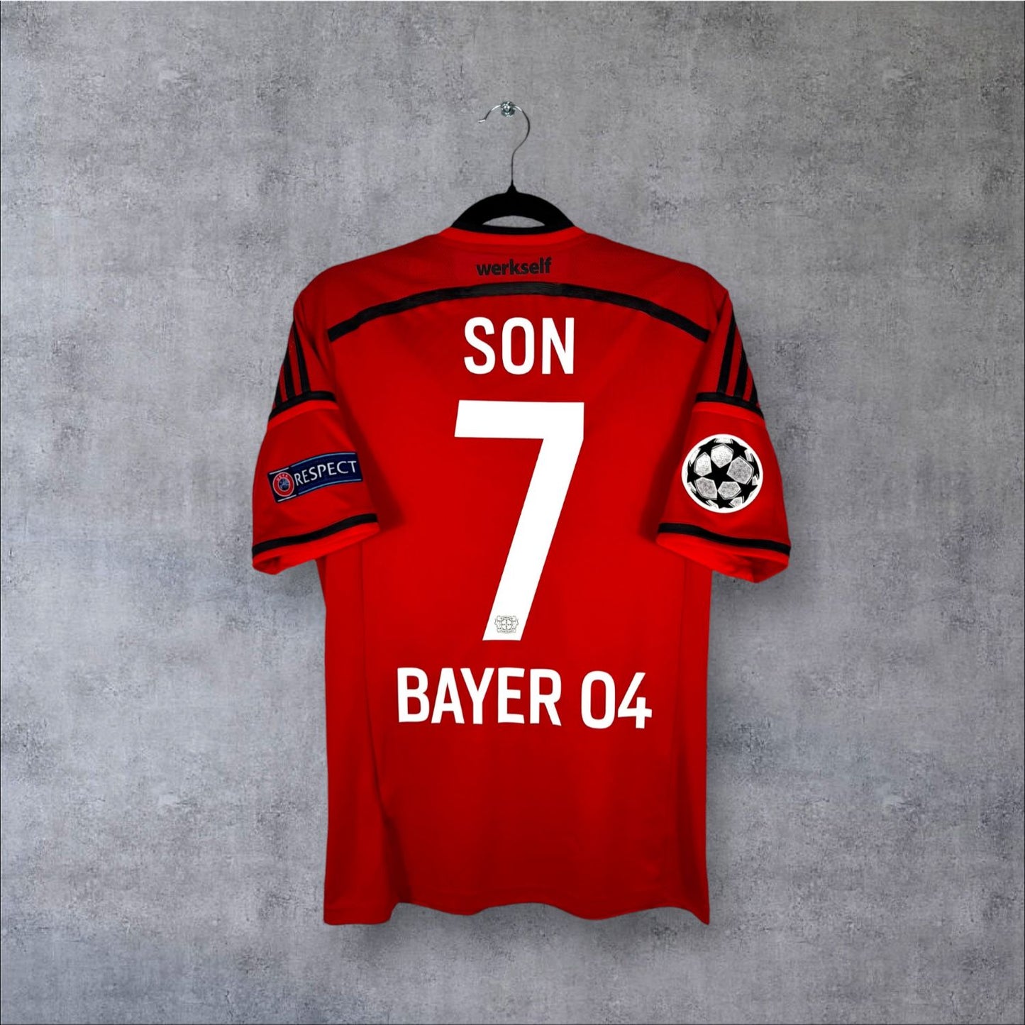 Flocage Son numéro 7 sur maillot Bayer Leverkusen 2014-2015 Domicile