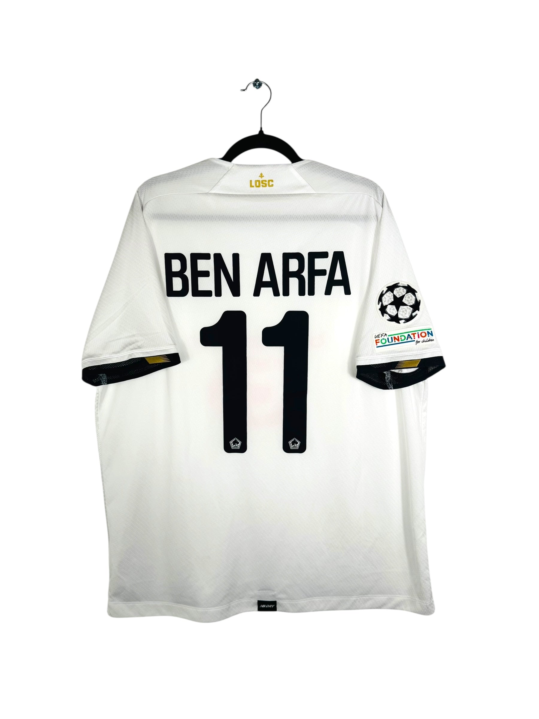 Maillot Lille LOSC 2021-2022 extérieur New Balance Ben Arfa 11 blanc XXL vue arrière
