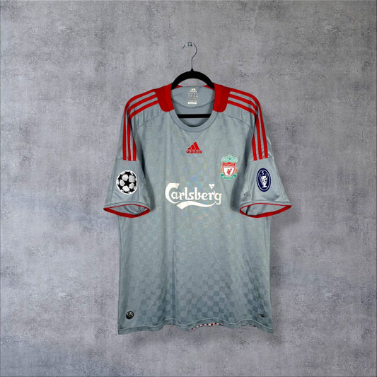 Maillot Liverpool 2008-2010 extérieur Carlsberg vu de face