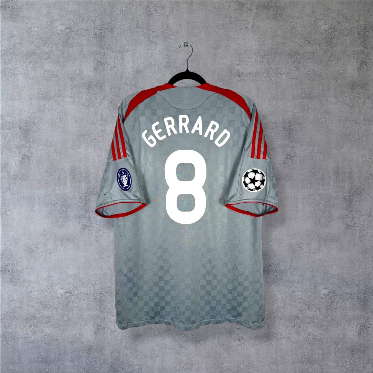 Maillot Liverpool 2008-2010 extérieur Gerrard 8 vu de dos