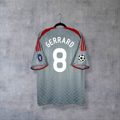 Maillot Liverpool 2008-2010 extérieur Gerrard 8 vu de dos