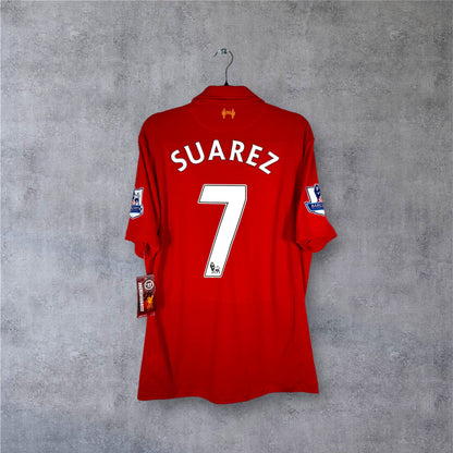 Flocage Suarez numéro 7 sur maillot Liverpool 2012-2013