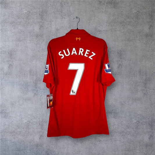 Flocage Suarez numéro 7 sur maillot Liverpool 2012-2013