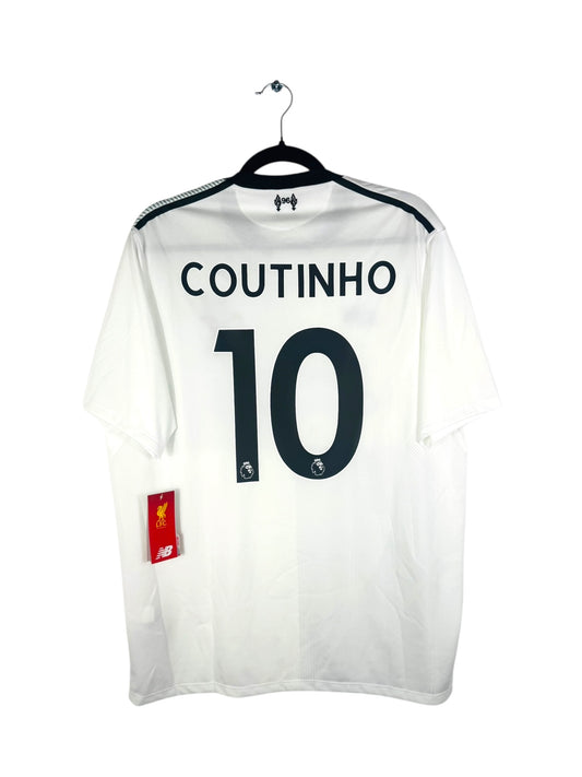 Maillot Liverpool 2017-2018 Extérieur 125 Years New Balance Coutinho 10 taille L