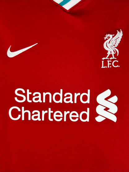 Détail de l'écusson de Liverpool et du logo Nike
