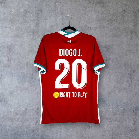 Flocage Jota numéro 20 sur maillot Liverpool 2020-2021