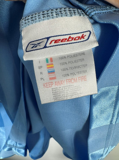 Étiquette intérieure Reebok 100 % polyester, maillot Manchester City domicile 2003-2004