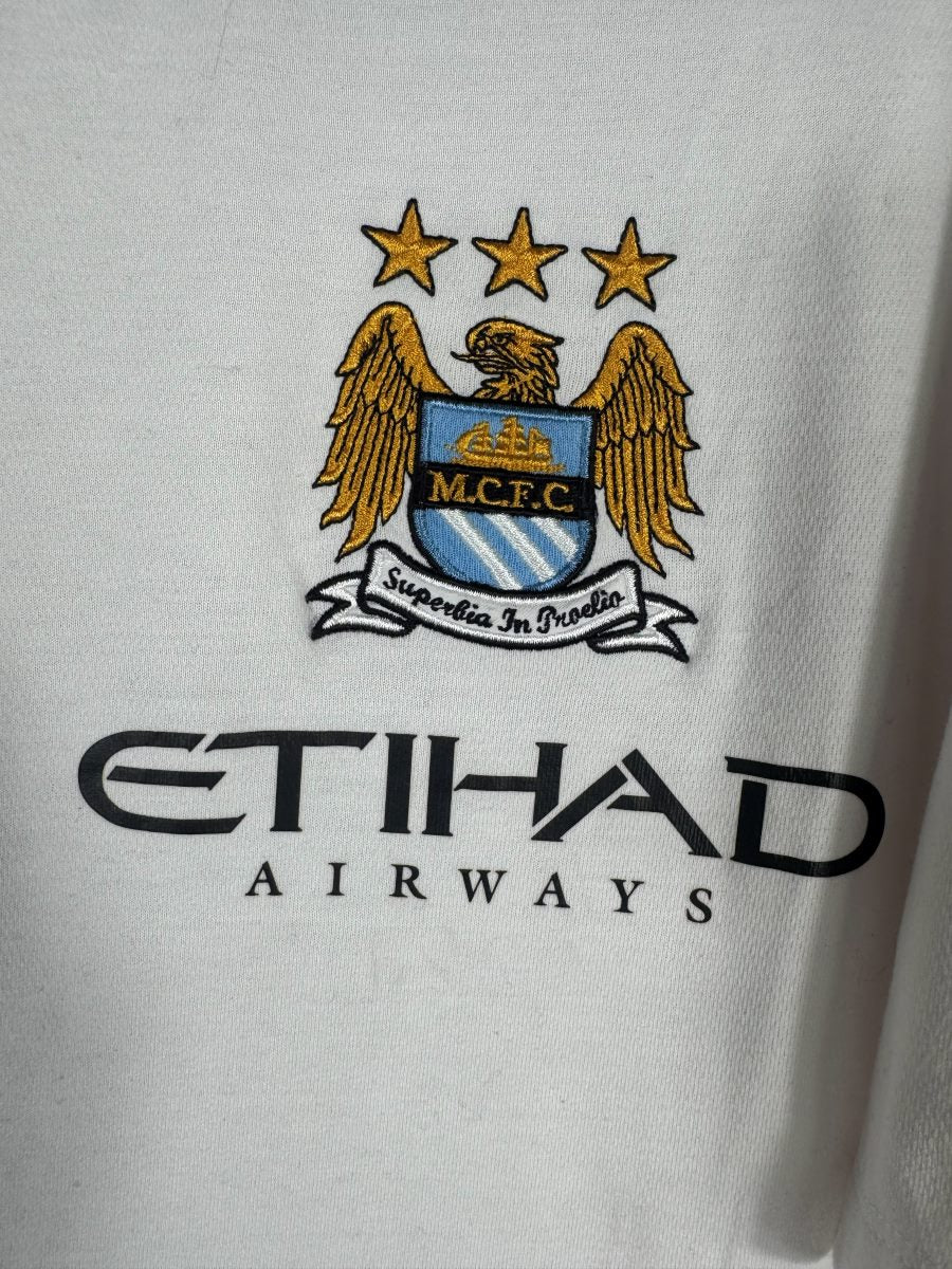 Écusson brodé Manchester City trois étoiles et sponsor Etihad Airways, maillot third 2009-2010