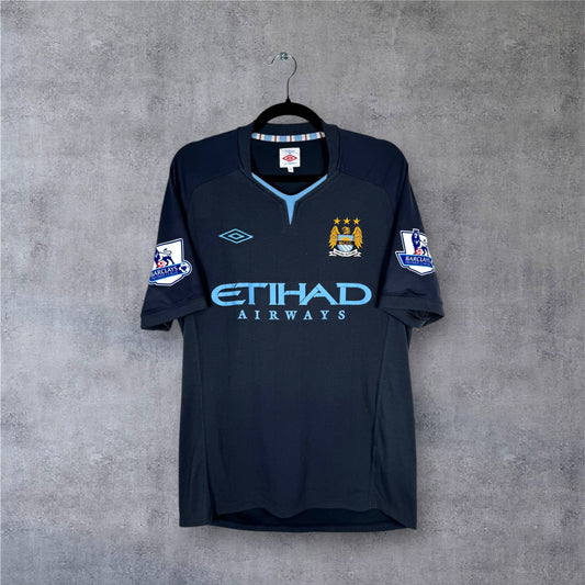 Maillot authentique Manchester City 2010-2011 Extérieur Umbro vue de face
