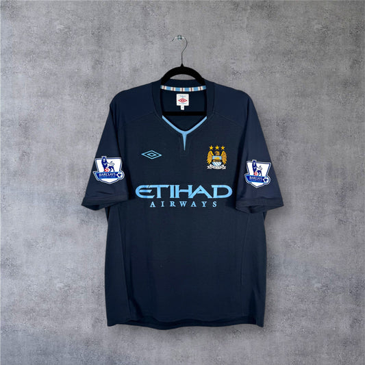 Maillot authentique Manchester City 2010-2011 Extérieur Umbro vue de face