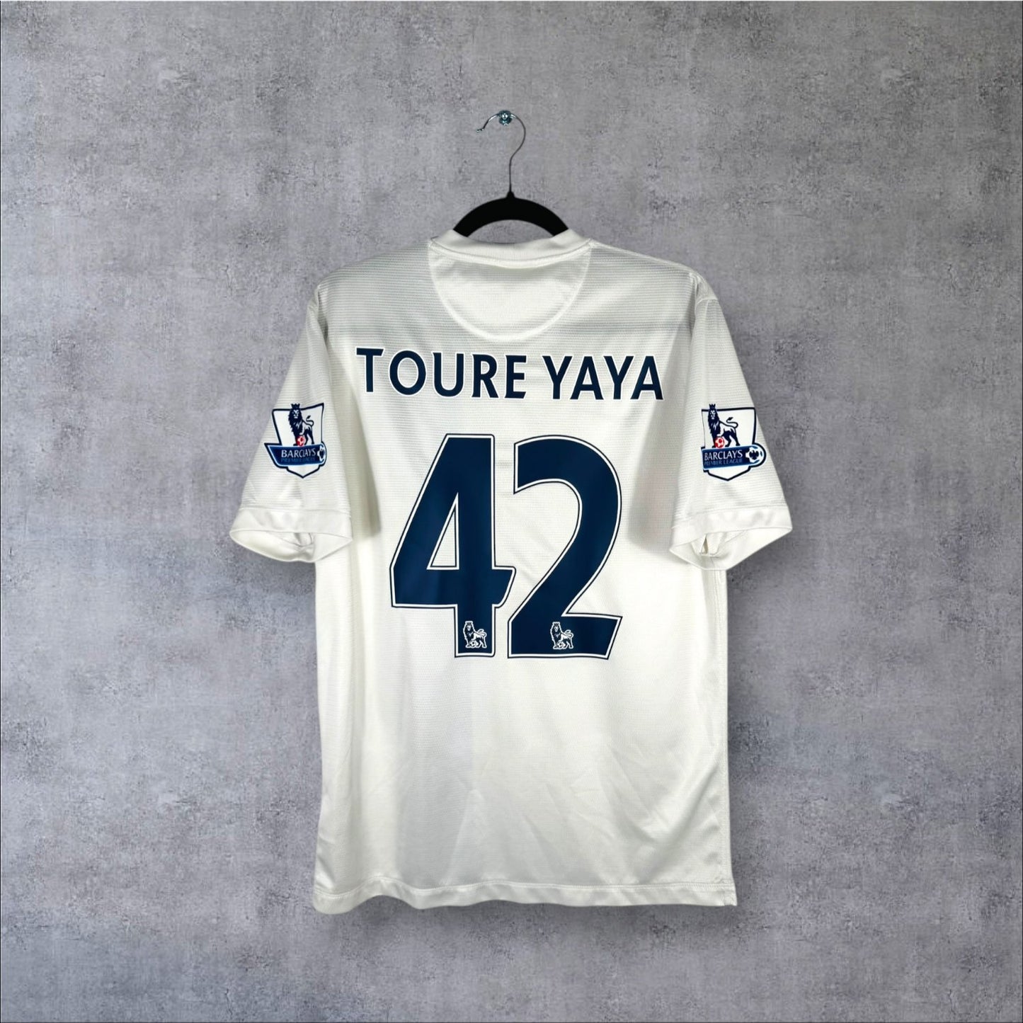 Flocage Yaya Touré numéro 42 sur maillot Manchester City 2013-2014 Third