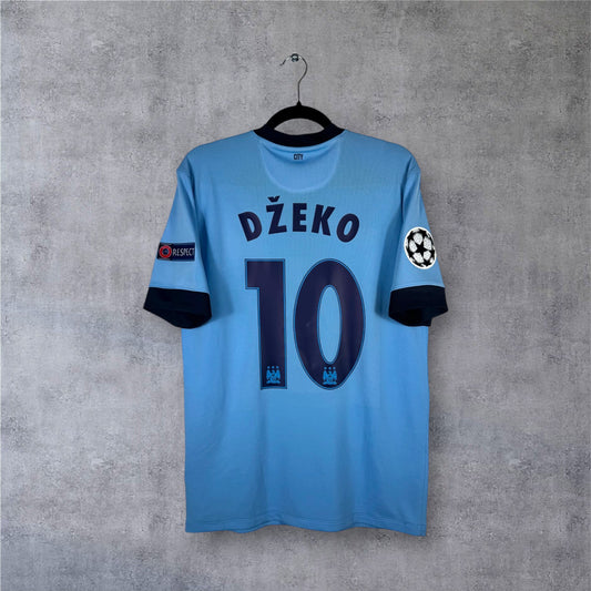 Flocage Dzeko numéro 10 sur maillot Manchester City 2014-2015 Domicile