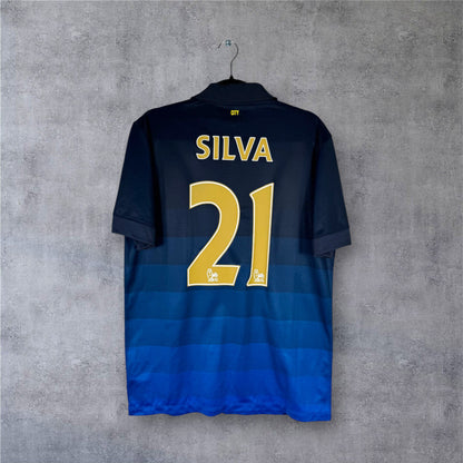 Flocage David Silva numéro 21 sur maillot Manchester City 2014-2015