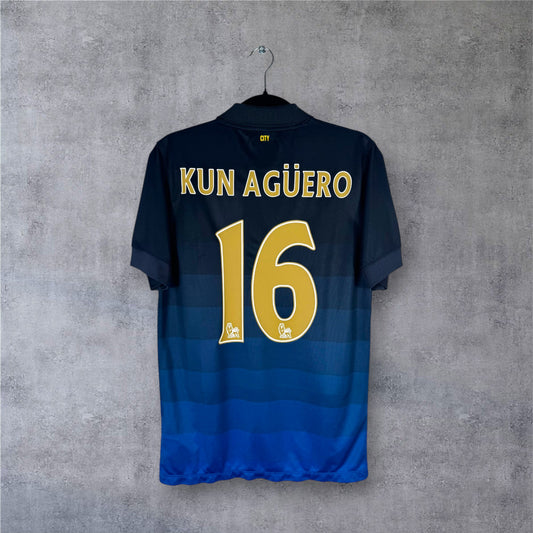 Flocage Kun Agüero numéro 16 sur maillot Manchester City 2014-2015