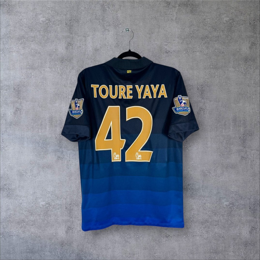 Flocage Yaya Touré numéro 42 sur maillot Manchester City 2014-2015 Extérieur