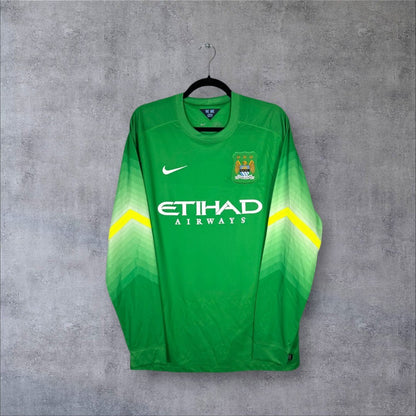 Maillot authentique Manchester City 2014-2015 Gardien Nike vue de face